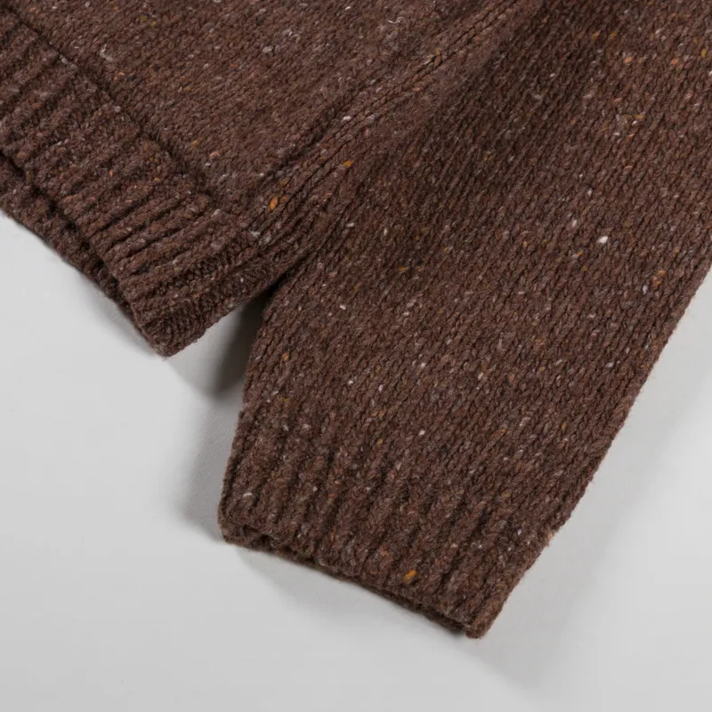 Universal Works Langdale Cardigan Tweed Knit Brown-7