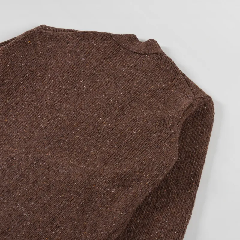 Universal Works Langdale Cardigan Tweed Knit Brown-3