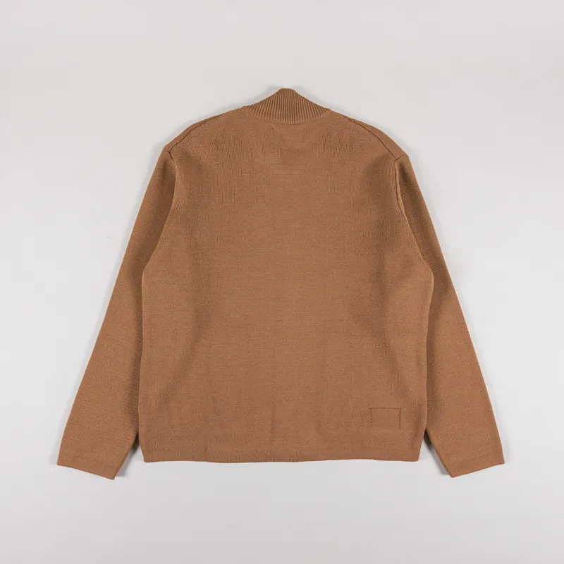 Universal Works Zip Knitwork Jacket Sand Merino Knit-1