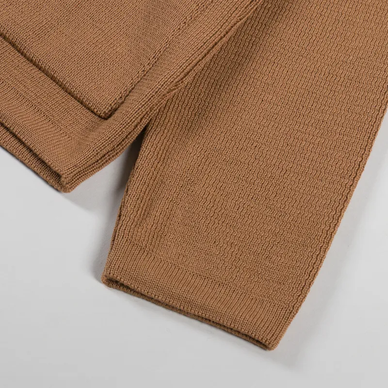 Universal Works Zip Knitwork Jacket Sand Merino Knit-5