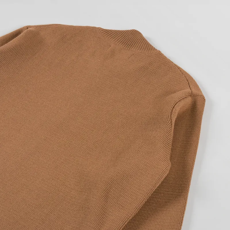 Universal Works Zip Knitwork Jacket Sand Merino Knit-3