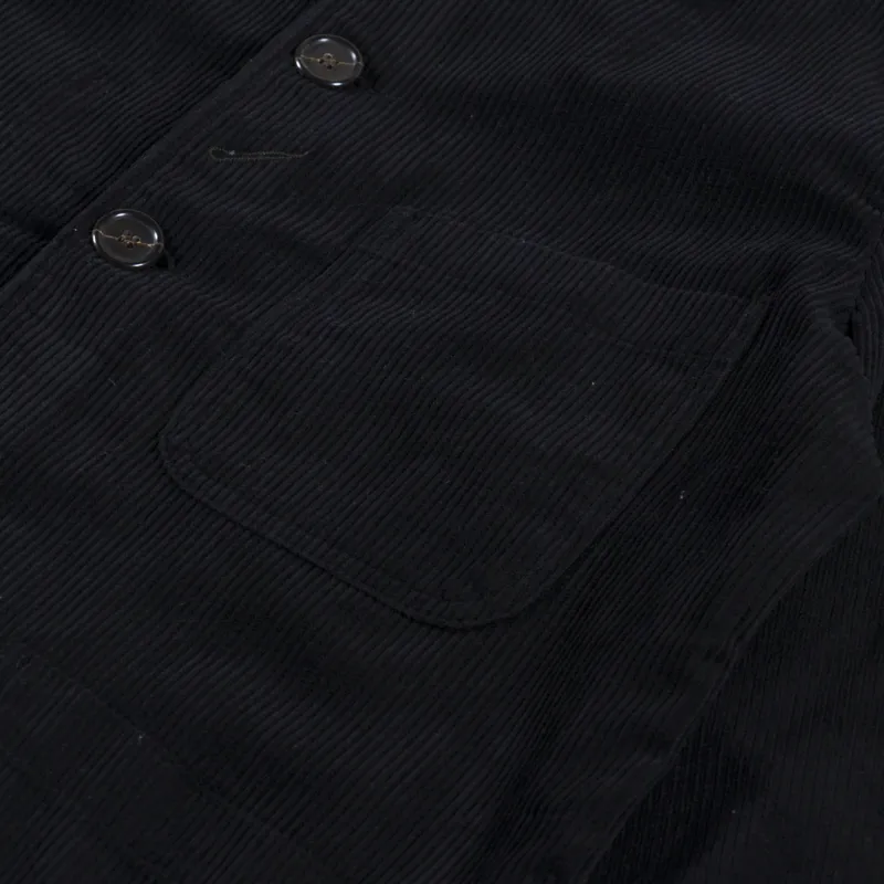 Universal Works Bakers Jacket Black Corduroy-6