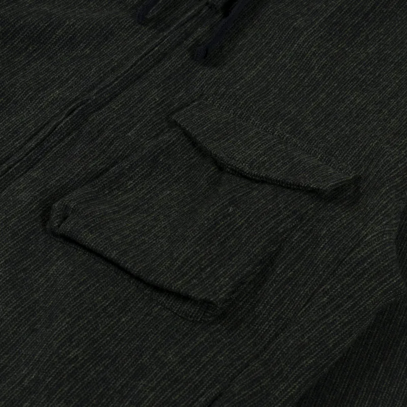 Universal Works Fistral II Jacket Black Olive Stripe Wool Mix-6