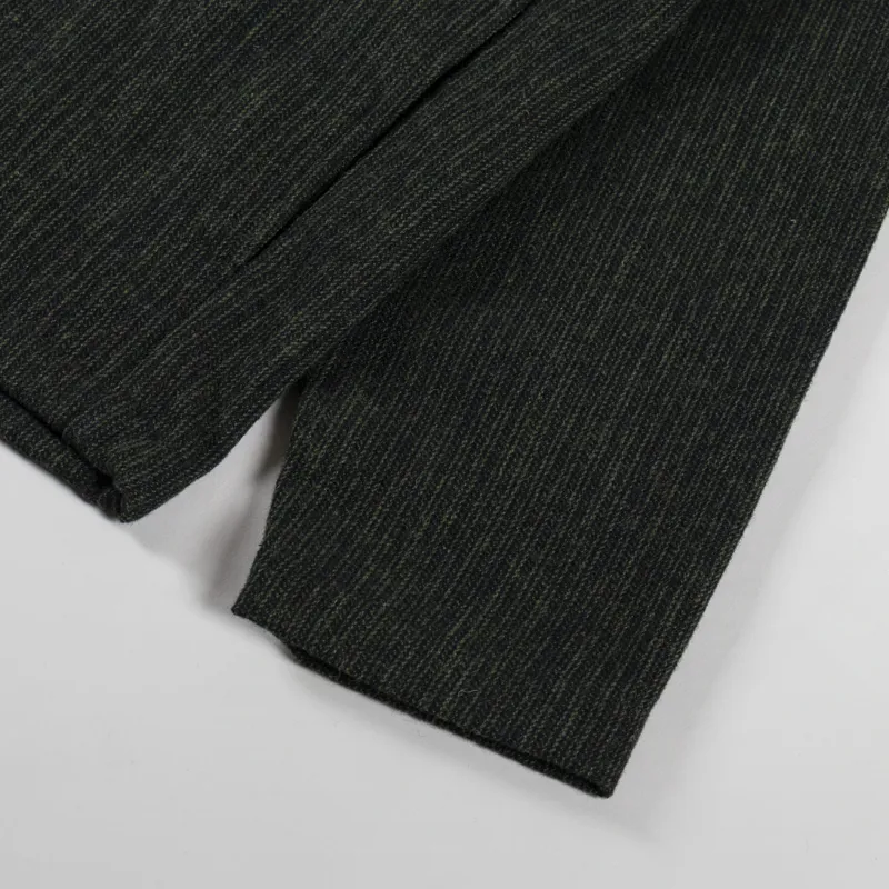 Universal Works Fistral II Jacket Black Olive Stripe Wool Mix-7