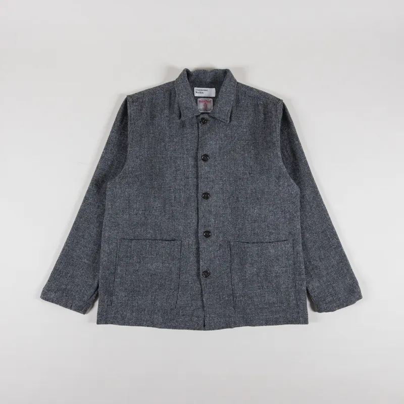 Universal Works Mens Easy Jacket Grey Harris Tweed