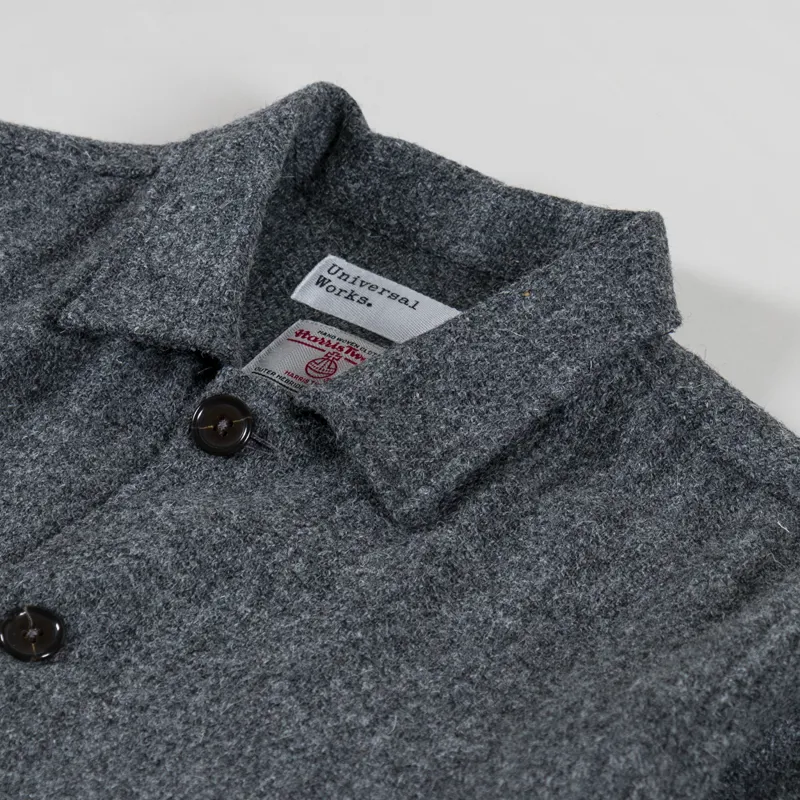 Universal Works Easy Jacket Grey Harris Tweed-4