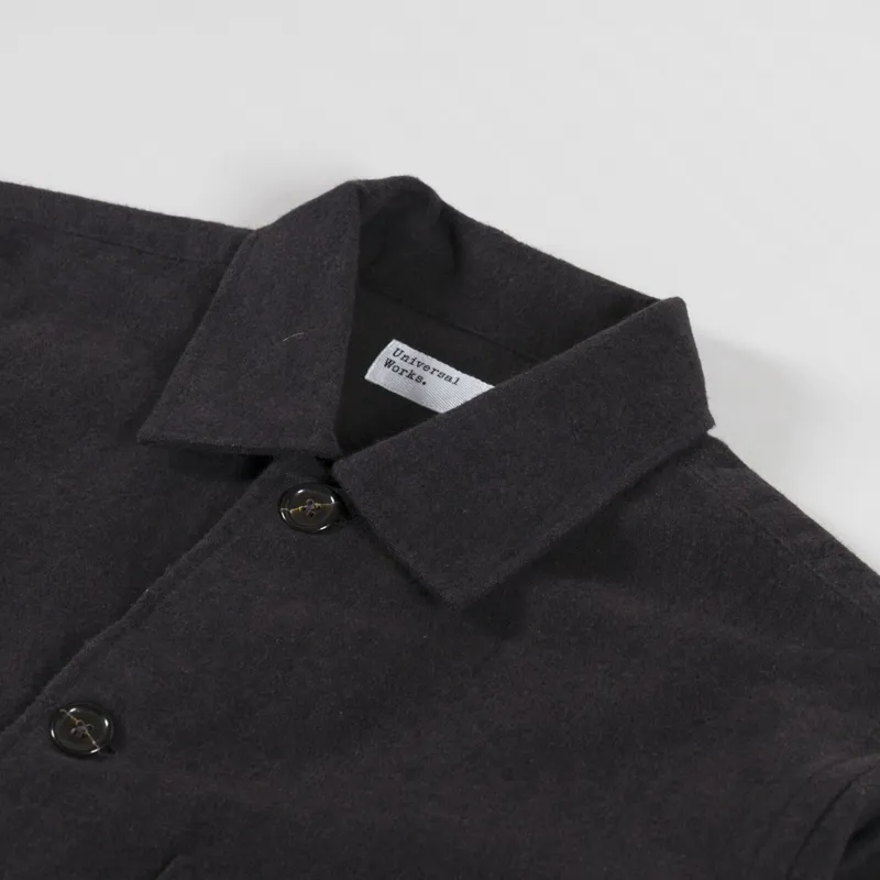 Universal Works Dockside Jacket Brown Soft Flannel Cotton-4