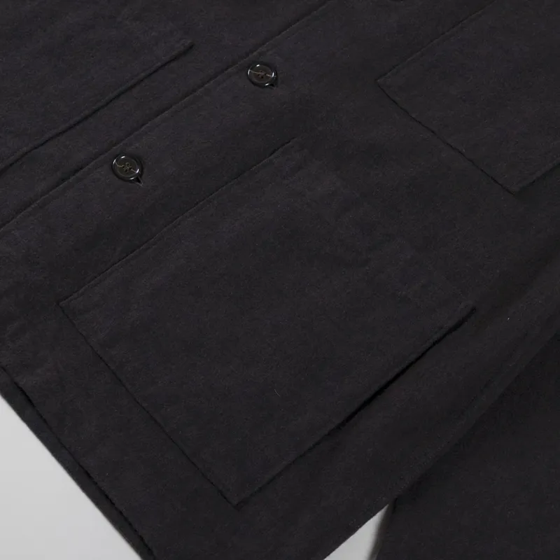 Universal Works Dockside Jacket Brown Soft Flannel Cotton-7