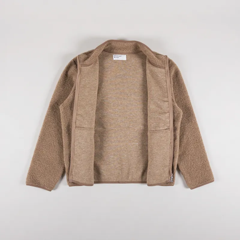 Universal Works Climbing Jacket Sand Teddy Fleece-1