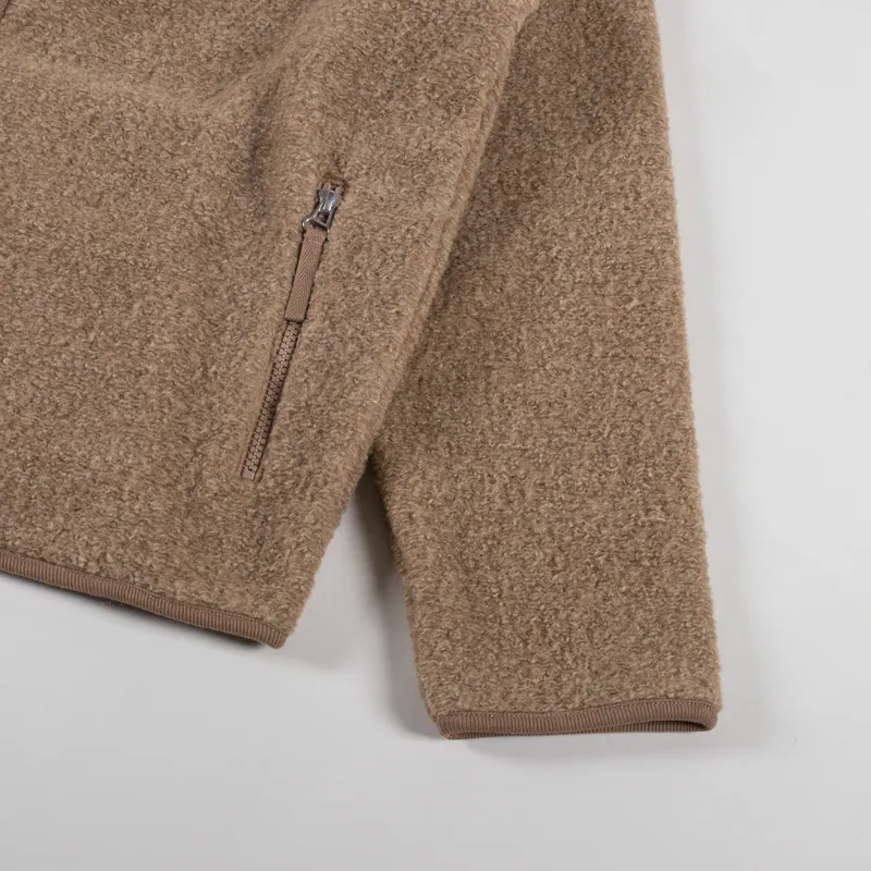 Universal Works Climbing Jacket Sand Teddy Fleece-7