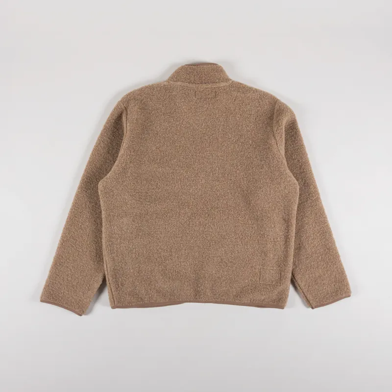 Universal Works Climbing Jacket Sand Teddy Fleece-2