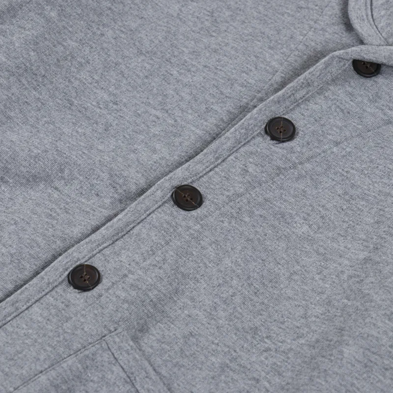 Universal Works Lancaster Jacket Grey Marl Recycled Cotton Blend Jersey-5