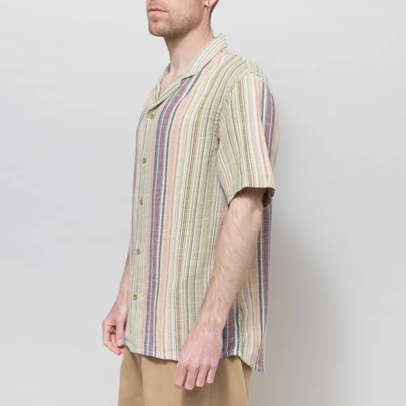 Revolution Striped Cuban Shirt Army-1