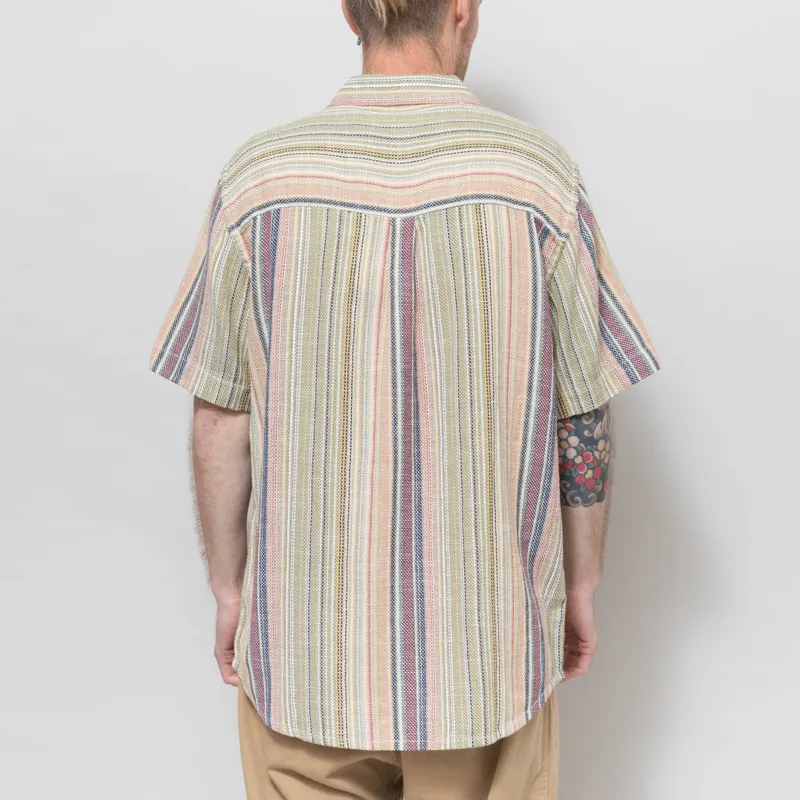 Revolution Striped Cuban Shirt Army-2