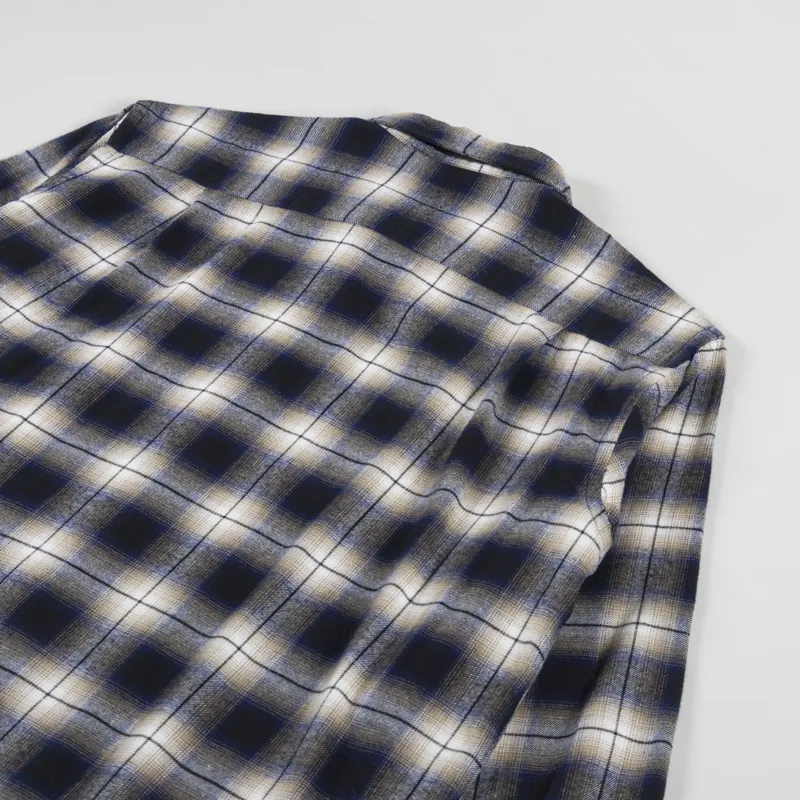 Universal Works Square Pocket Shirt Navy Wyoming Check-3