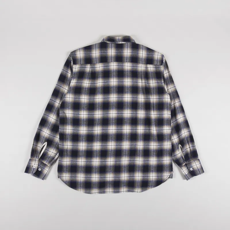 Universal Works Square Pocket Shirt Navy Wyoming Check-1