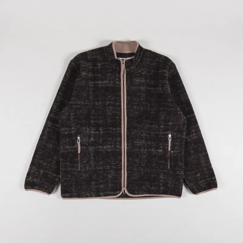 Universal Works Climbing Jacket Brown Marble Fleece