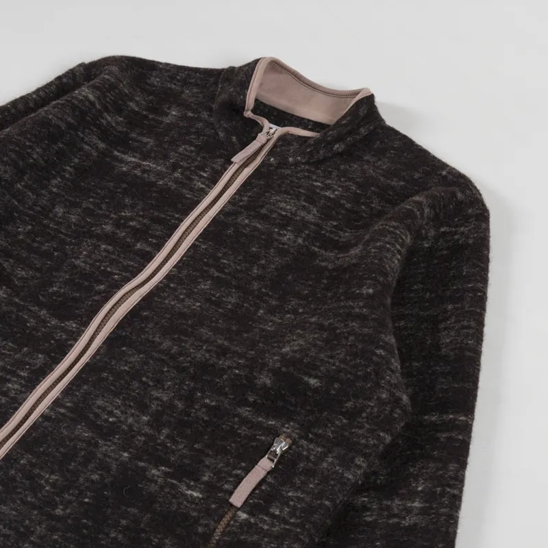 Universal Works Climbing Jacket Brown Marble Fleece-2