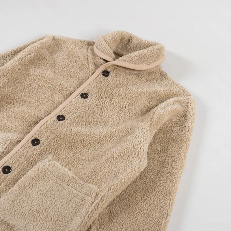 Universal Works Womens Lancaster Jacket Stone Mountain Fleece-6