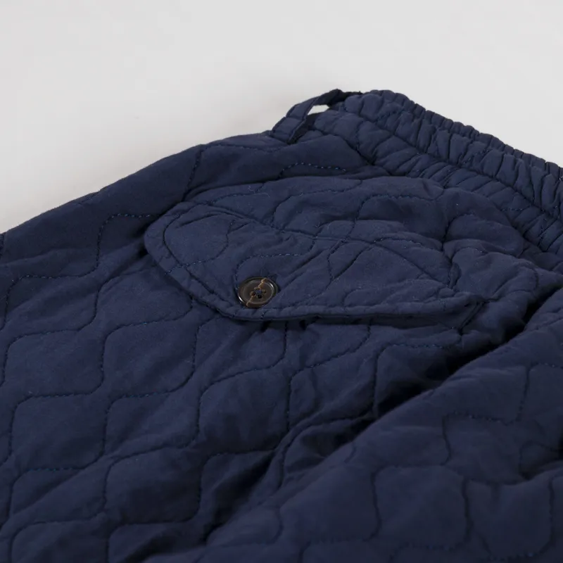 Universal Works Womens Oxford Pant Dark Navy Quilt Cotton-13