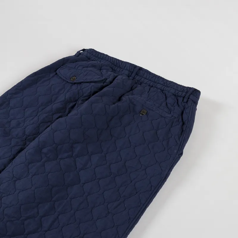 Universal Works Womens Oxford Pant Dark Navy Quilt Cotton-8