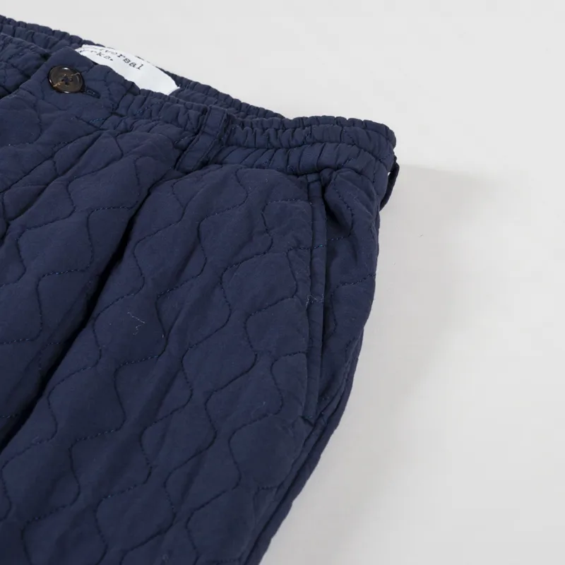 Universal Works Womens Oxford Pant Dark Navy Quilt Cotton-9