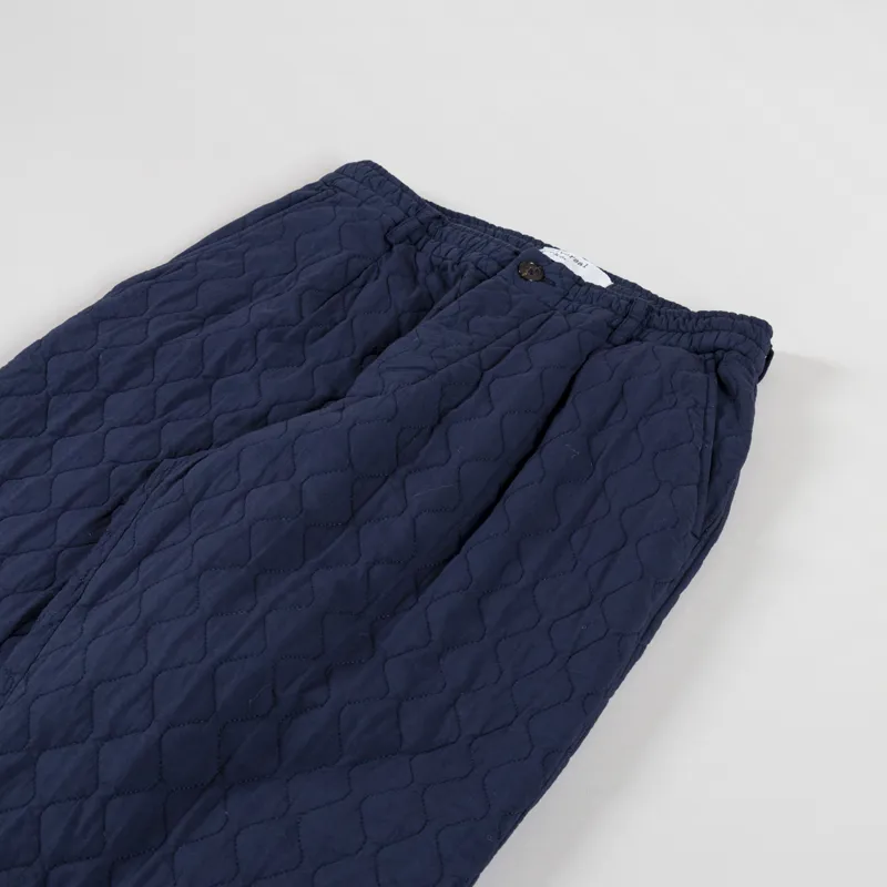 Universal Works Womens Oxford Pant Dark Navy Quilt Cotton-7