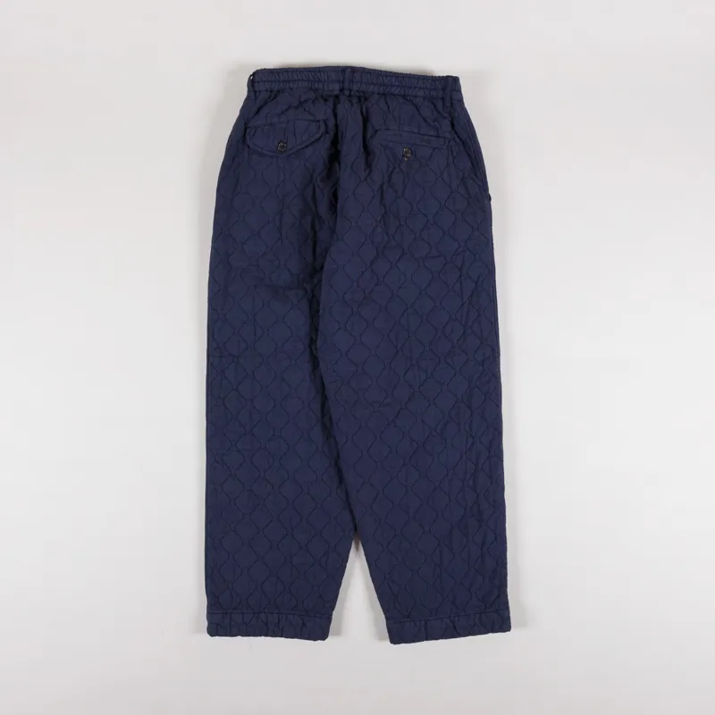 Universal Works Womens Oxford Pant Dark Navy Quilt Cotton-5
