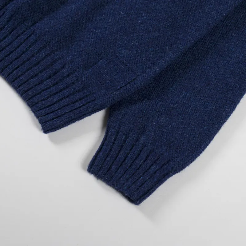 Universal Works Seamless Crew Indigo Supersoft Knit-5