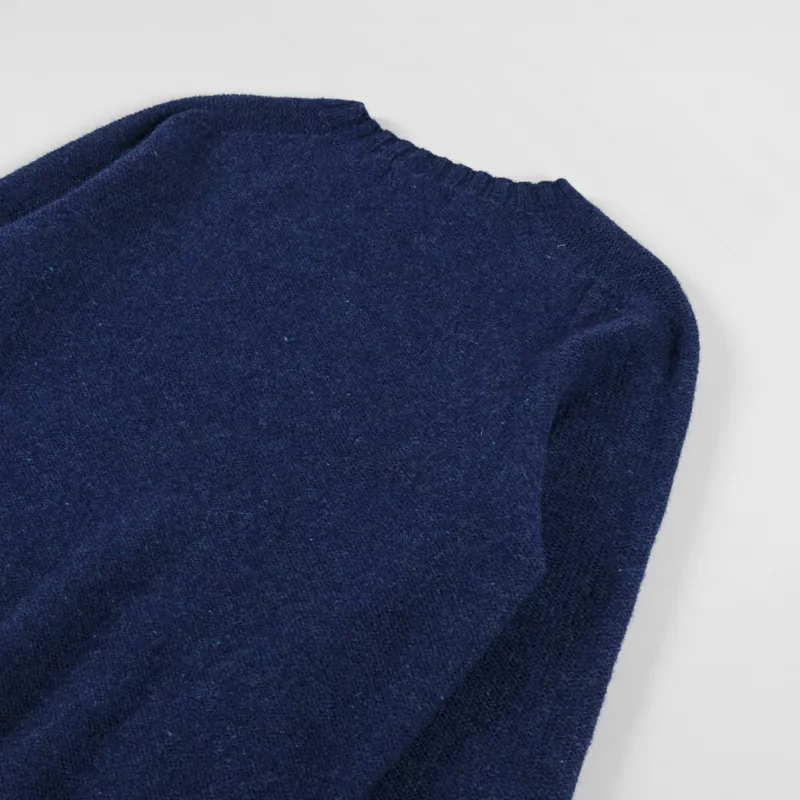 Universal Works Seamless Crew Indigo Supersoft Knit-3