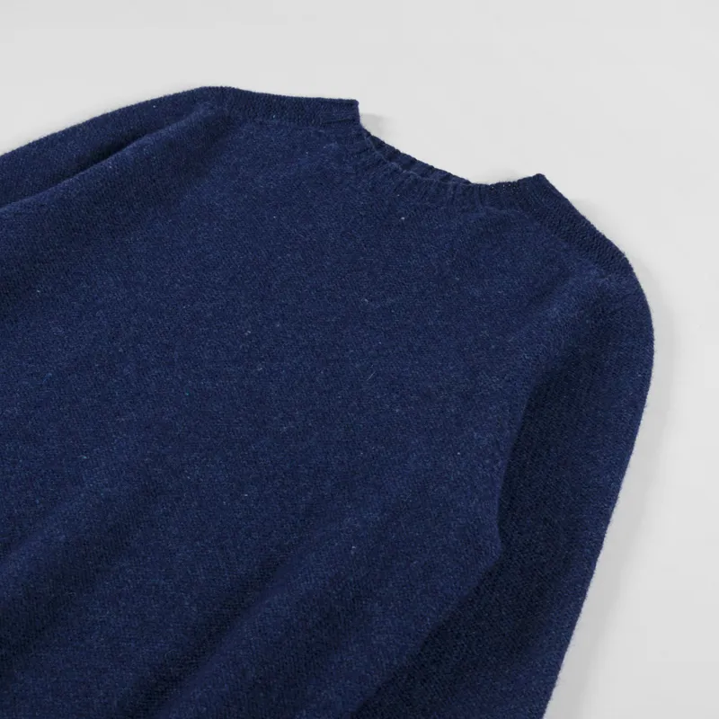 Universal Works Seamless Crew Indigo Supersoft Knit-2