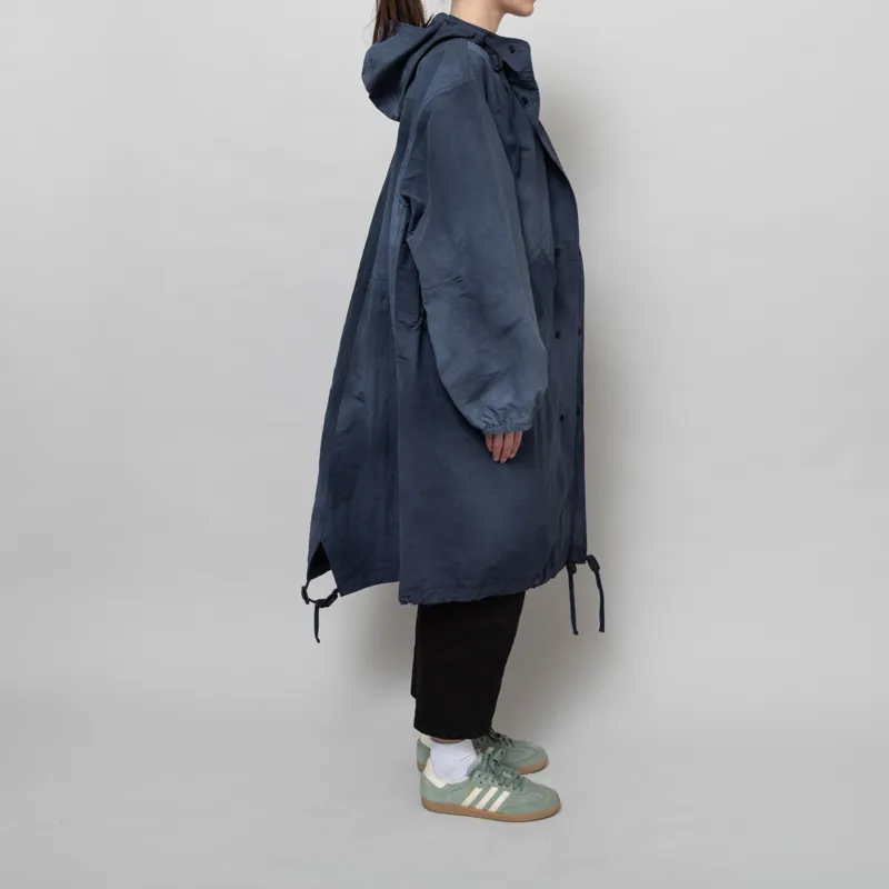 Universal Works Womens Beach Parka Navy Recycled Splash Nylon-5