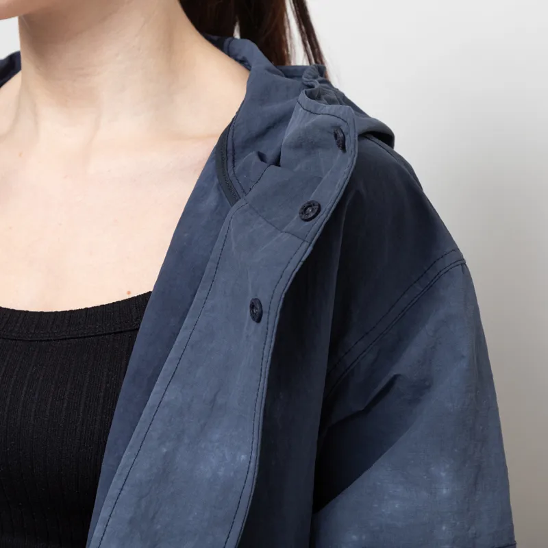 Universal Works Womens Beach Parka Navy Recycled Splash Nylon-7