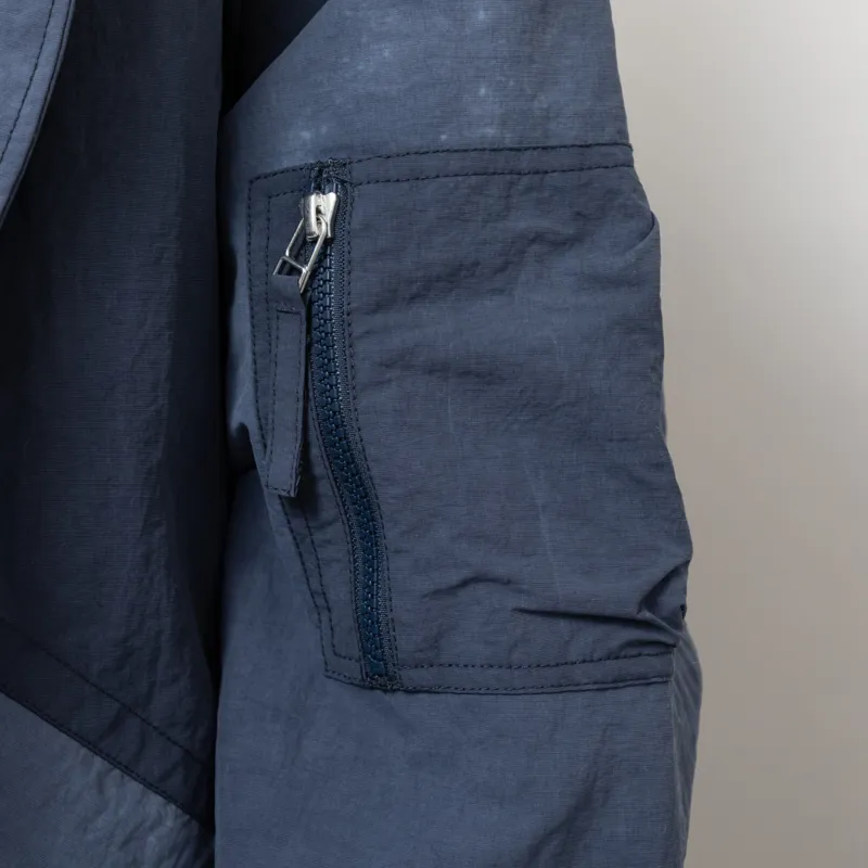 Universal Works Womens Beach Parka Navy Recycled Splash Nylon-10