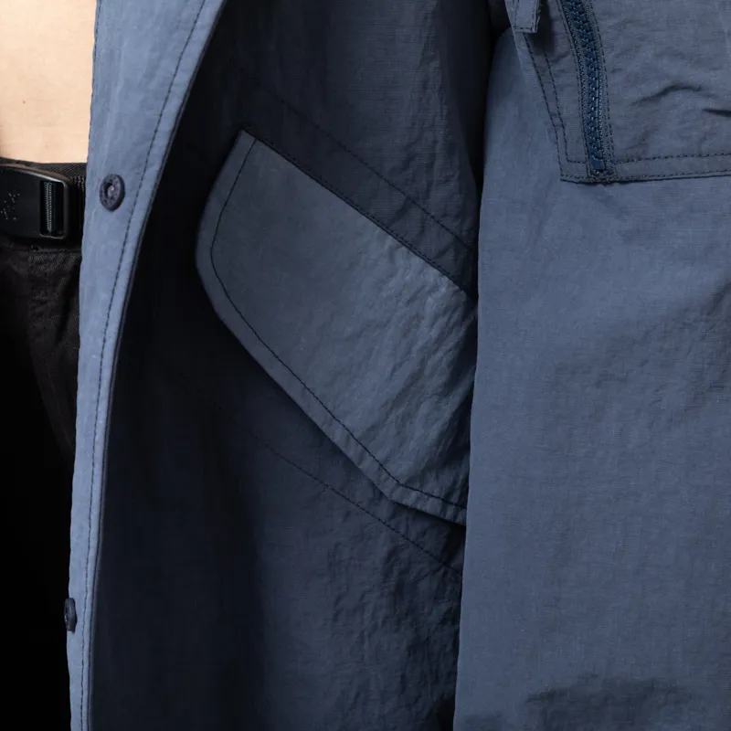 Universal Works Womens Beach Parka Navy Recycled Splash Nylon-9