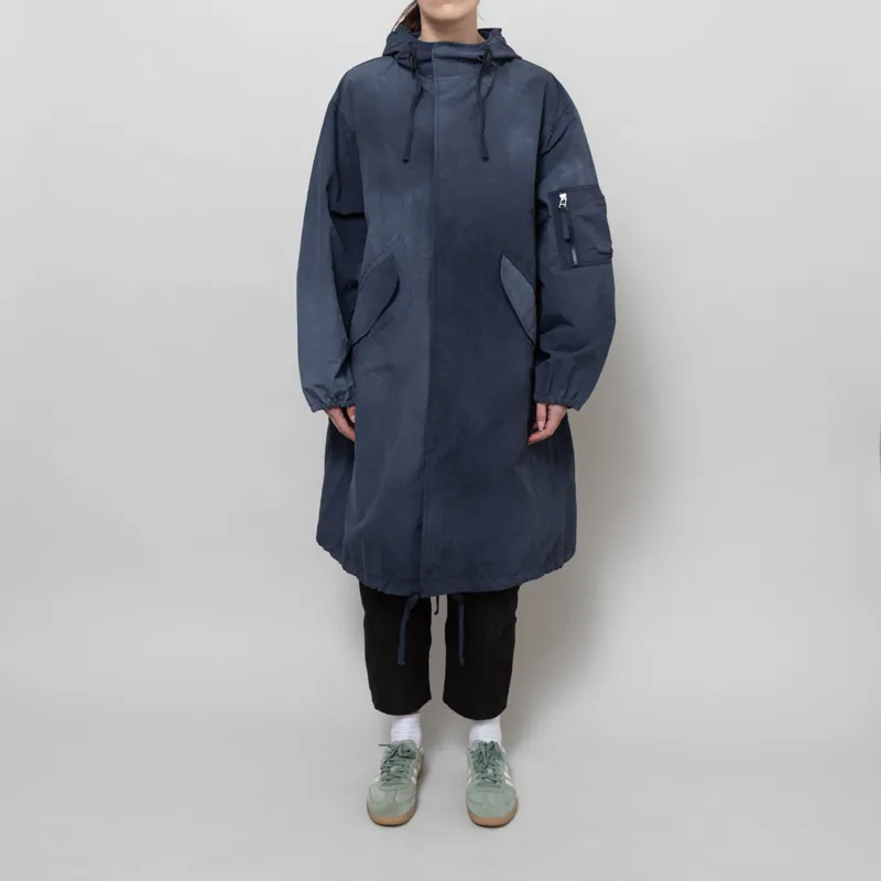 Universal Works Womens Beach Parka Navy Recycled Splash Nylon