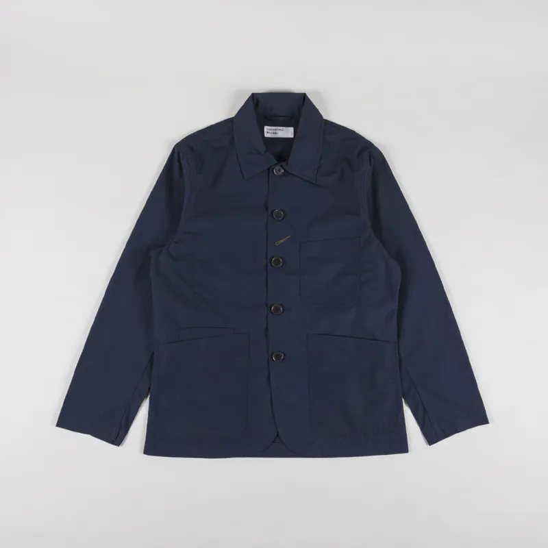 Universal Works Bakers Chore Jacket Navy Recycled Polytech