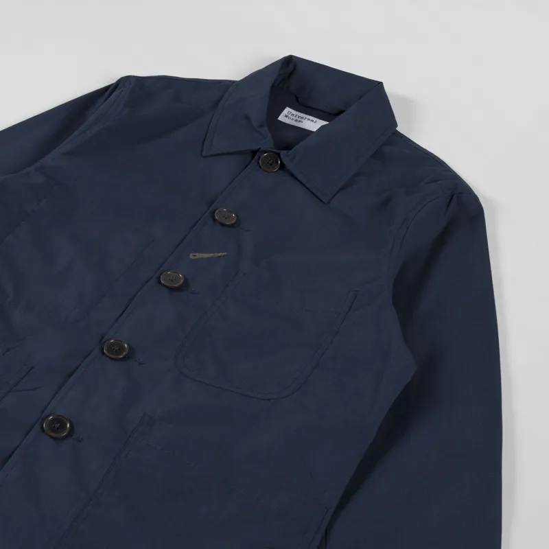 Universal Works Bakers Chore Jacket Navy Recycled Polytech-2