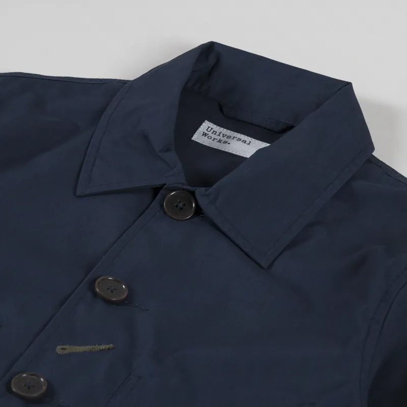 Universal Works Bakers Chore Jacket Navy Recycled Polytech-4
