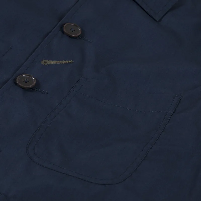 Universal Works Bakers Chore Jacket Navy Recycled Polytech-6