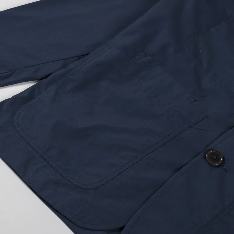 Universal Works Bakers Chore Jacket Navy Recycled Polytech-7
