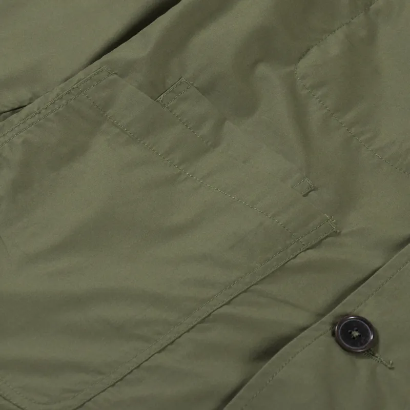 Universal Works Bakers Chore Jacket Olive Recycled Polytech-7