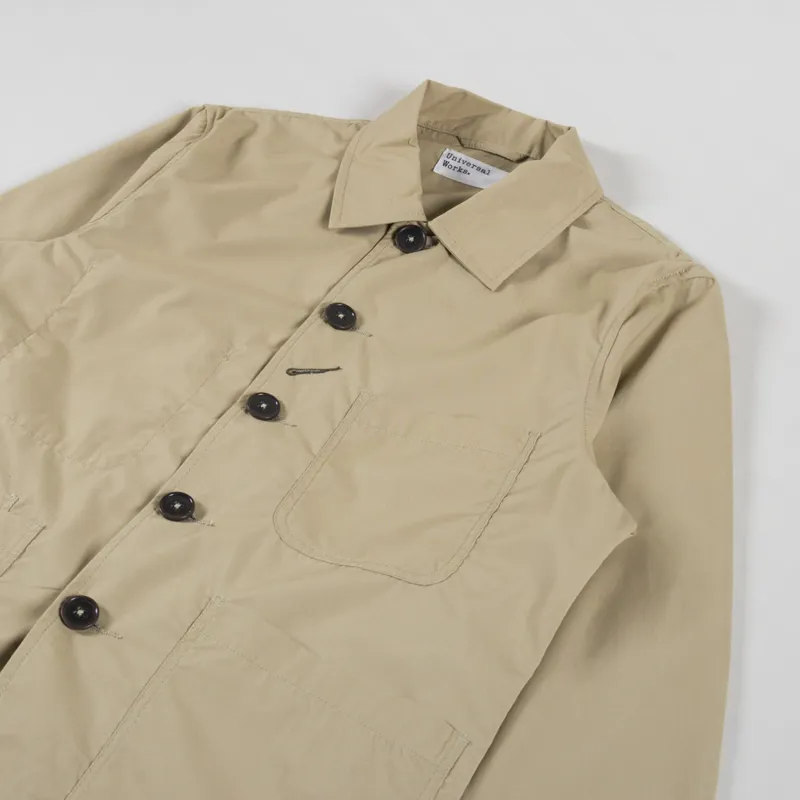 Universal Works Bakers Chore Jacket Sand Recycled Polytech-2