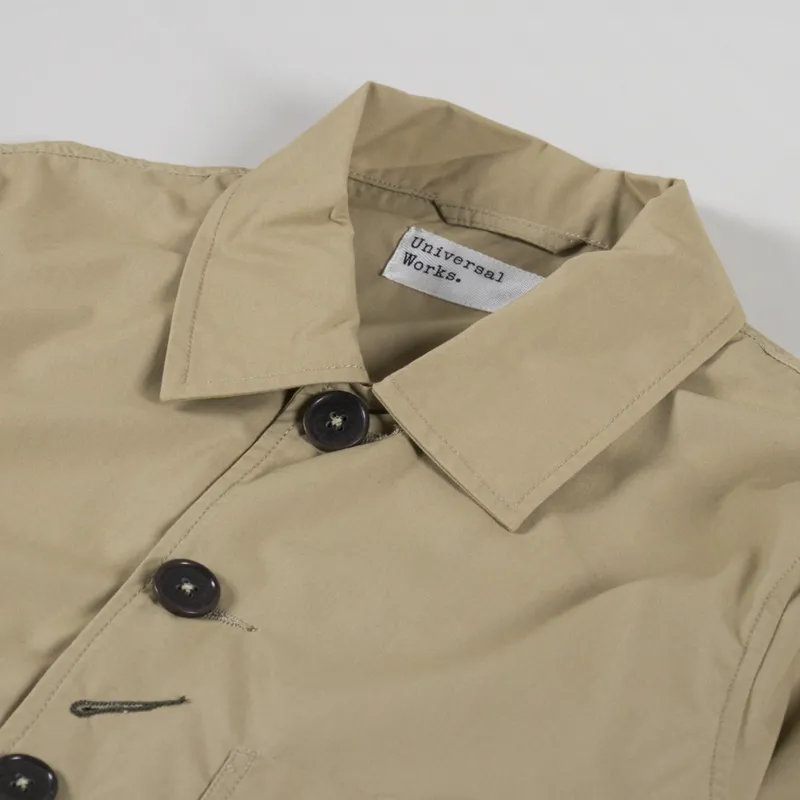 Universal Works Bakers Chore Jacket Sand Recycled Polytech-4