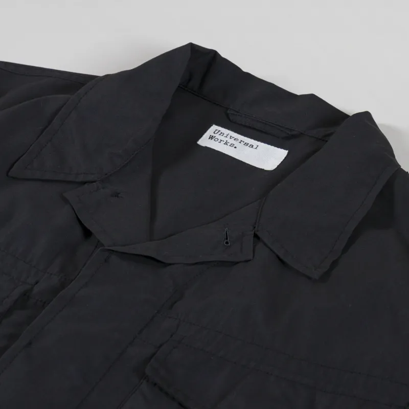 Universal Works Parachute Field Jacket Black Recycled Polytech-4