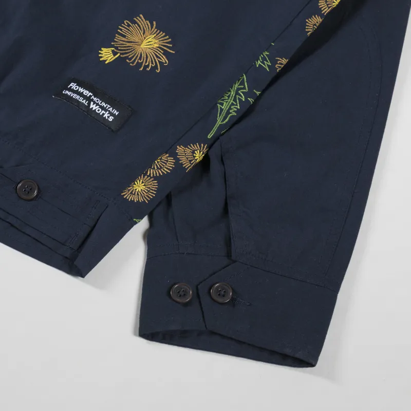 Universal Works x Flower Mountain E130 Jacket Navy Broadcloth-12