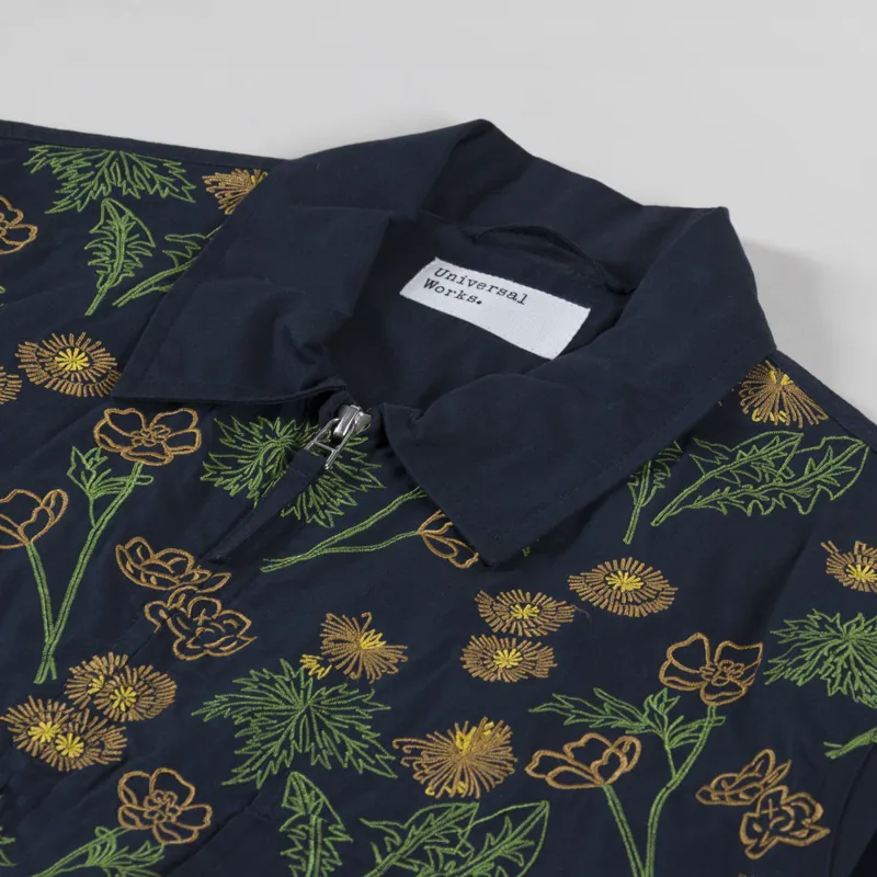 Universal Works x Flower Mountain E130 Jacket Navy Broadcloth-4