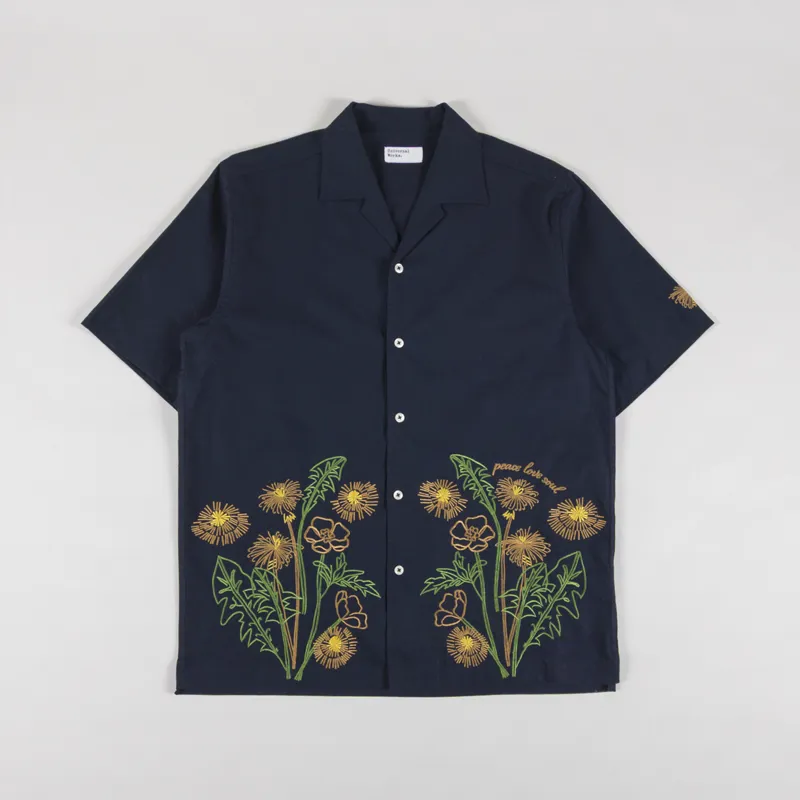 Universal Works x Flower Mountain Minari Shirt Navy Broadcloth