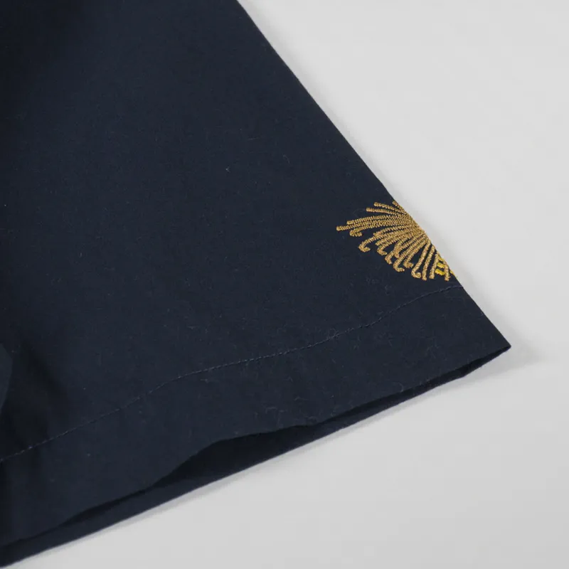 Universal Works x Flower Mountain Minari Shirt Navy Broadcloth-9