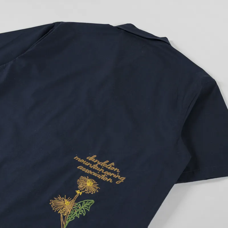 Universal Works x Flower Mountain Minari Shirt Navy Broadcloth-3